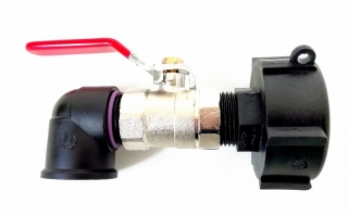 IBC PROFI adaptér S60x6 > 1" kulový ventil